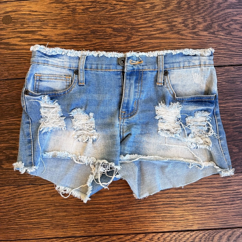 Contraband Distressed Denim Shorts Kids 14